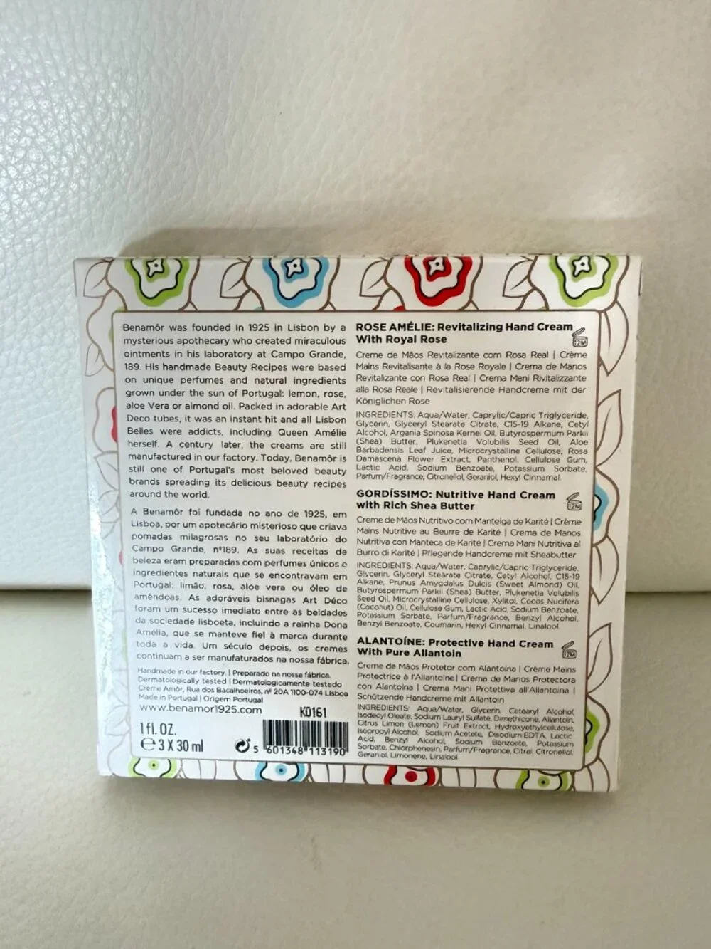 BENAMOR HAND CREAM TRIO , ALANTOINE , GORDISSIMO , ROSE AMELIE , PORTUGESE
